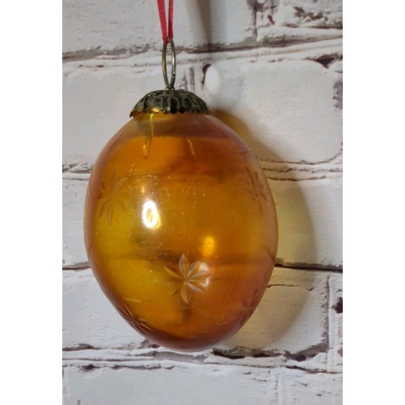 Vtg Kugel Style Lot of 4 Thick Glass Christmas Tree Ornaments‎ Made in India - Picture 5 of 5